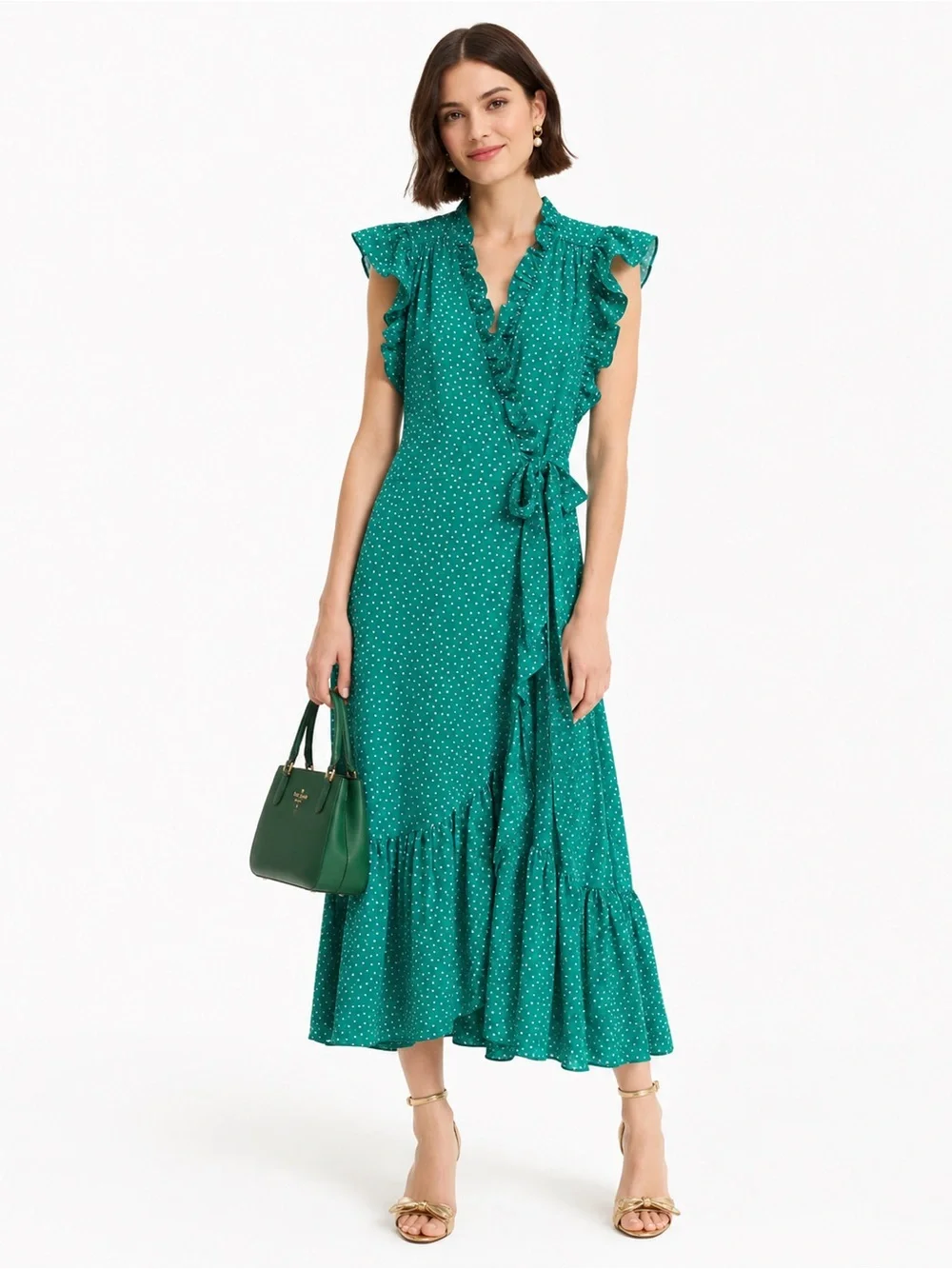 🌺 Kate Spade New York Poolside Dot Wrap Dress